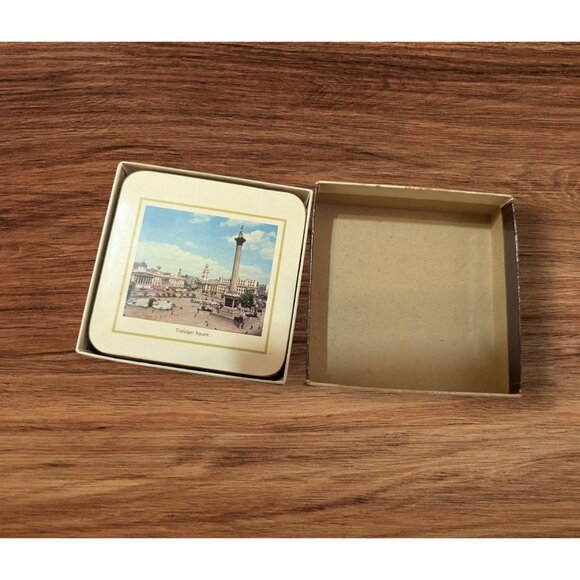 Vintage Cloverleaf London Landmark Coaster Set Of 6 Featuring Iconic Scenes - Picture 2 of 9